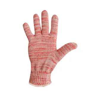 Luva Helanca Lisa 12 Fios Branco/Vermelho Fortplus