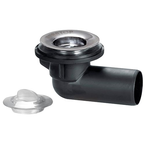 Ralo Horizontal Curto Cromado P/ Banheira PP Duratop X