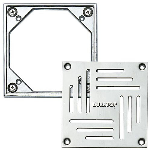 Porta Grade Metálico C/ Grade Inox 12 x 12 PP Duratop X