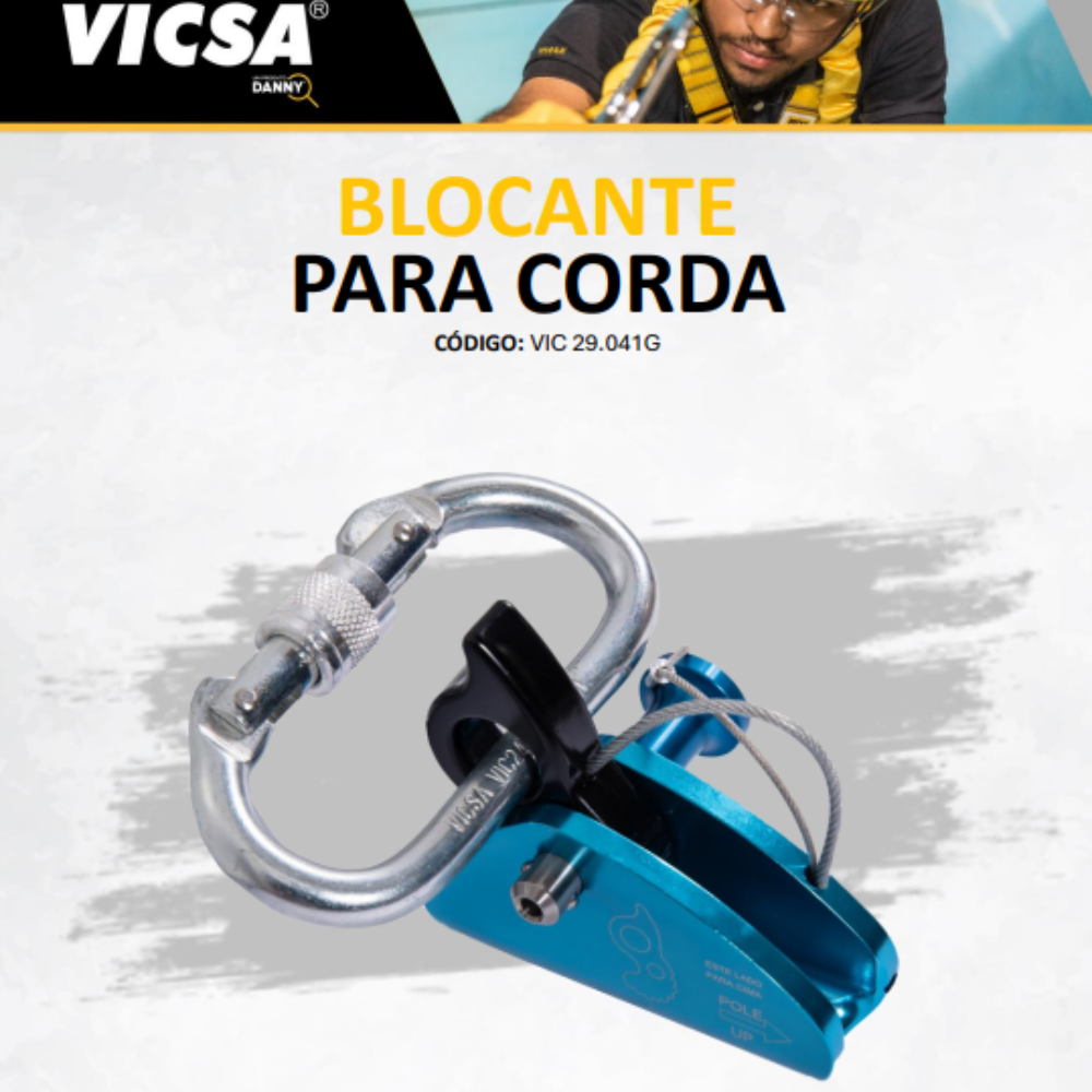 Blocante Trava Quedas para Corda VIC29041G
