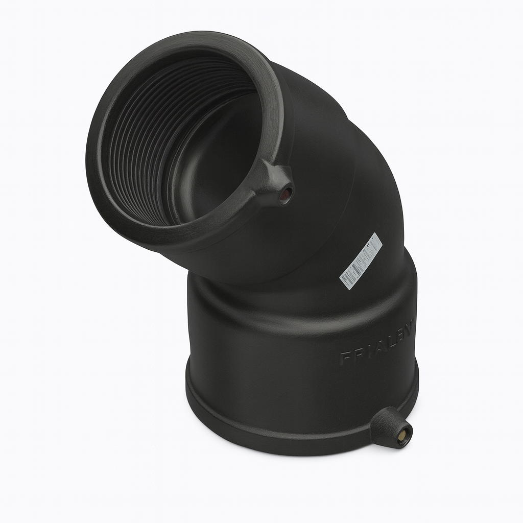 Joelho PEAD Eletrofusão EF 45° SDR11 PE100 PN16 DN 110