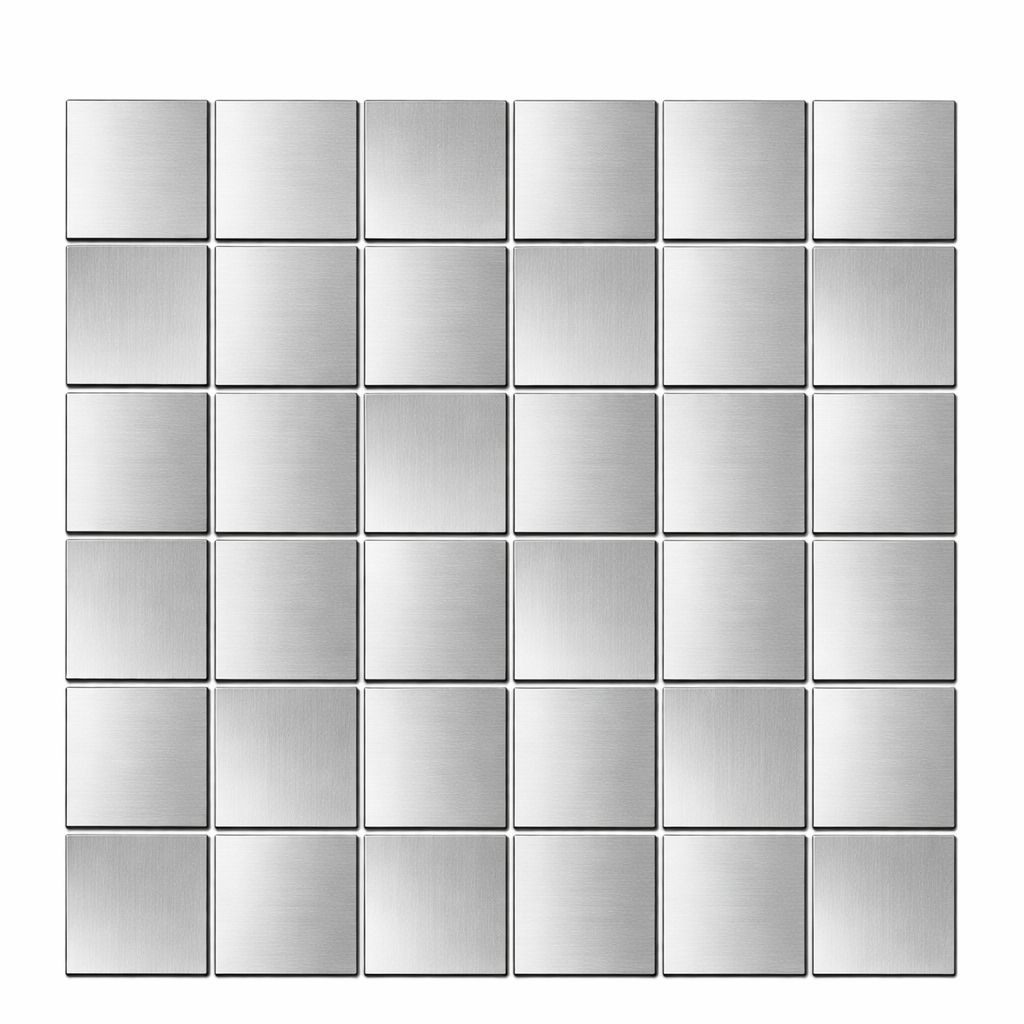 PASTILHA PRATA ESCOVADA 5 x 5 - JUNTA SECA