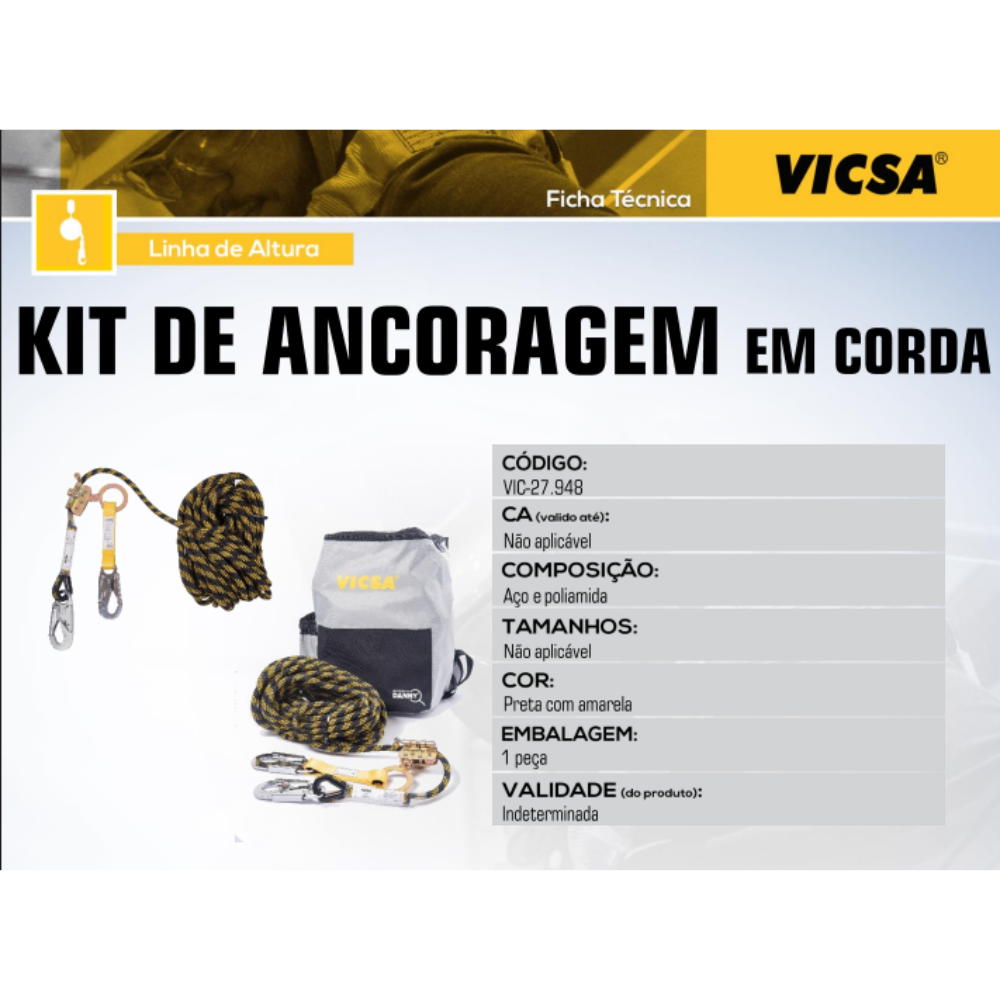 Kit de Ancoragem em Corda Código: VIC27948