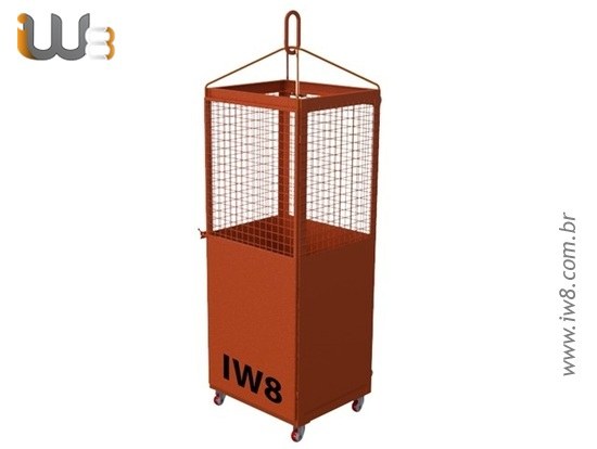 Cesto Metálico 0.80m x 0.70m x 2m Cap. 500kg