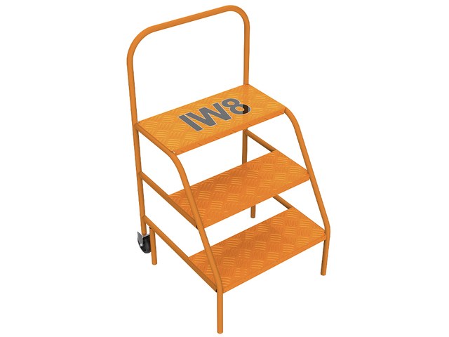 Escada 3 Degraus de Ferro Reforçada 150kg