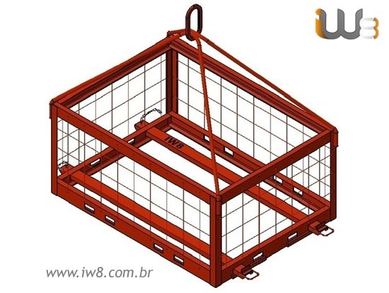 Gaiola de Elevação 1.5m x 1.1m x 0.7m Cap. 700kg