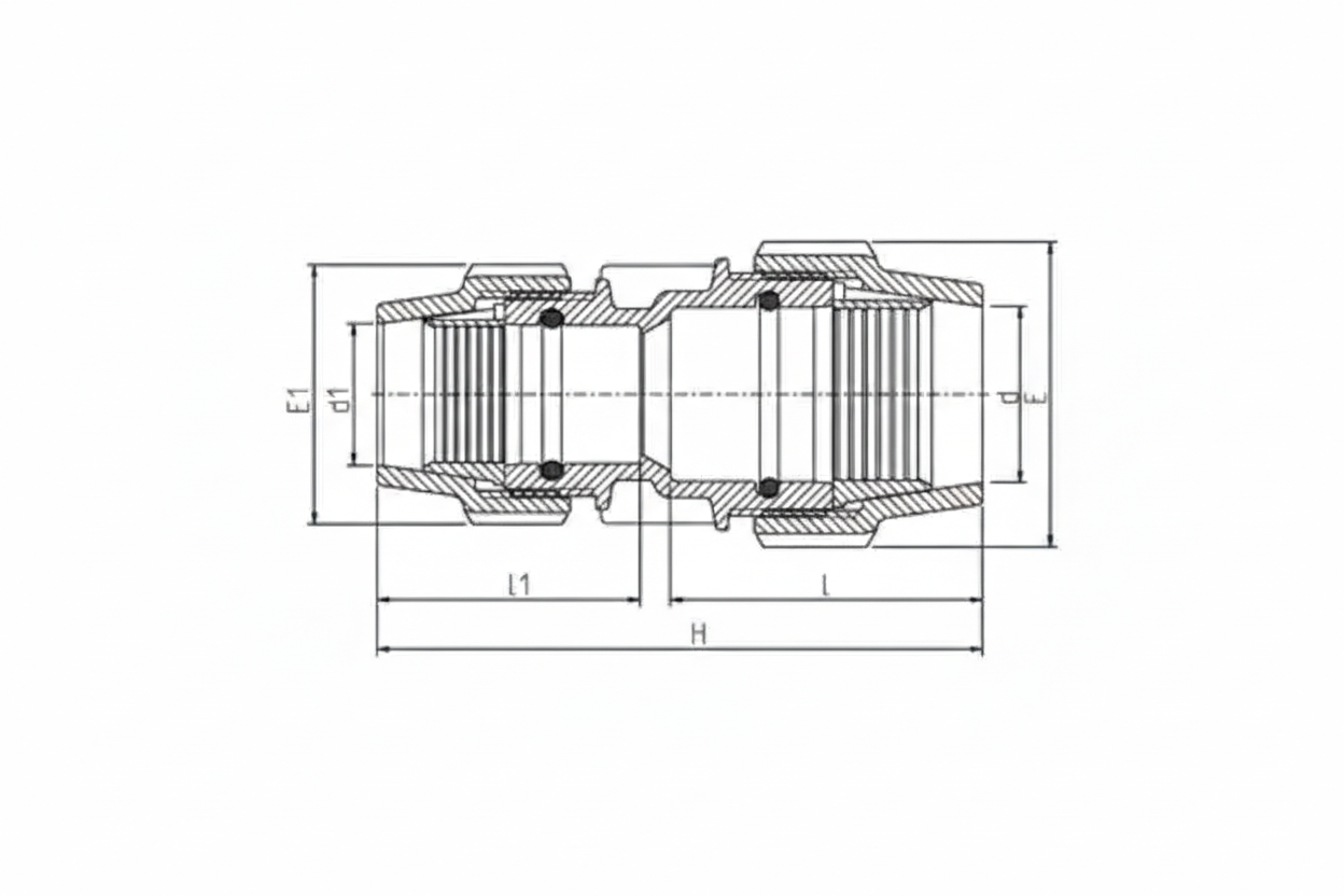 Luva Redução TERMOFUSÃO PEAD PN10 315 X 250 MM