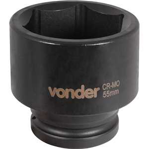 Soquete sextavado de impacto, encaixe de 3/4" x 55,0 mm, VONDER