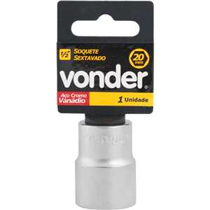 Soquete sextavado com encaixe de 1/2", 20 mm, VONDER