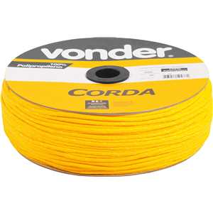 Corda multifilamento trançada 3,0 mm x 625 m, amarela, em carretel, VONDER