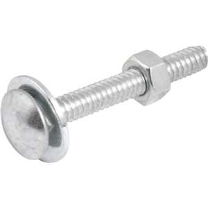 Parafuso francês zincado, 3/16" x 1.1/2", com porca e arruela, cartela com 4 conjuntos, VONDER