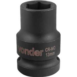 Soquete sextavado de impacto, encaixe de 1/2" x 13,0 mm, VONDER