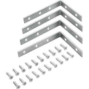 Cantoneira para cortina, 6 cm x 8 cm, zincada, com 4 peças, VONDER