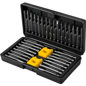 Jogo de bits e ponteiras, com 35 peças, corpo fino, encaixe sextavado 1/4", VONDER