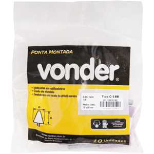 Ponta montada C-188, haste 1/4", VONDER