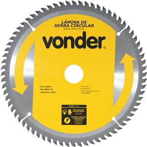 Lâmina de serra circular com dentes de metal duro/vídea, 450 mm x 30 mm, 60 dentes, VONDER