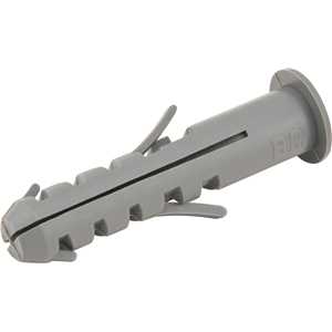 Bucha de plástico para fixação 10 mm, com anel, 250 peças, VA-10, VONDER