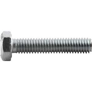 Parafuso sextavado zincado 6 mm x 30 mm, MA, rosca total, VONDER