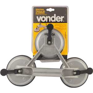 Ventosa tripla, 116 mm, alumínio, VONDER