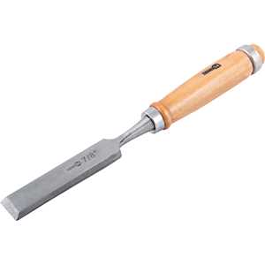 Formão chanfrado reto 7/8", com cabo de madeira, NOVE54