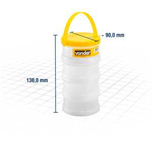 Estojo multiuso, composto de 4 partes rosqueáveis, VD 4003 VONDER
