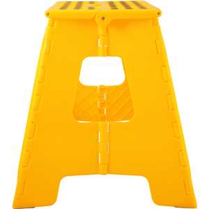 Banqueta plástica dobrável, amarela, altura 360 mm, VONDER