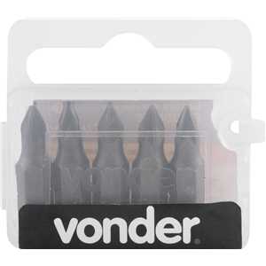 Jogo de bits ponteira pozidrive, com encaixe 1/4", nº 1 x 25 mm, VONDER