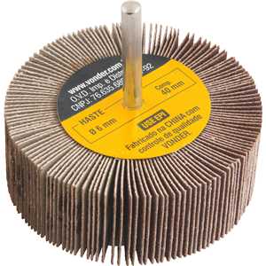 Roda de lixa 80 mm x 30 mm com haste, grão 120 VONDER