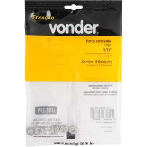 Porca sextavada inox, 5/32" BSW, VONDER