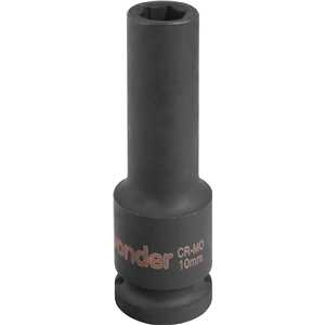 Soquete sextavado longo de impacto, 10 mm, encaixe de 1/2", VONDER