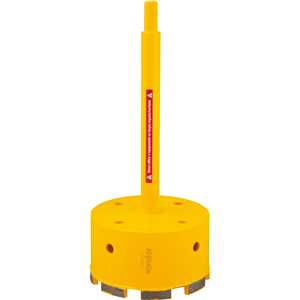 Serra copo diamantada 100 mm, com haste, VONDER