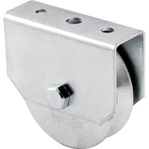Roldana para portão 2.1/2", tipo V, aço zincado, caixa fechada, VONDER