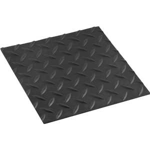 Piso de borracha antiderrapante, tipo diamante, 2,5 mm, preto, VONDER