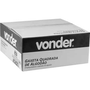 Gaxeta de algodão, quadrada, ensebada, 3/8", VONDER
