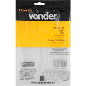 Arruela lisa 5/16", inox, VONDER