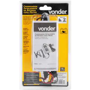 Carregador inteligente de bateria para moto, 127 V~ - 220 V~, CIB 003 VONDER
