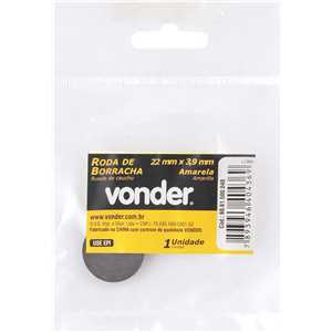 Roda de borracha para microrretífica 22 mm x 3,9 mm, VONDER