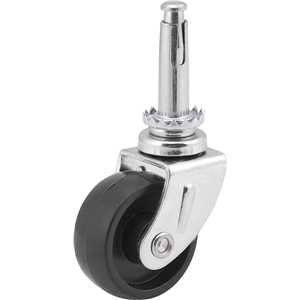 Rodízio giratório leve 1.9/16", de nylon, preto, com cone, VONDER