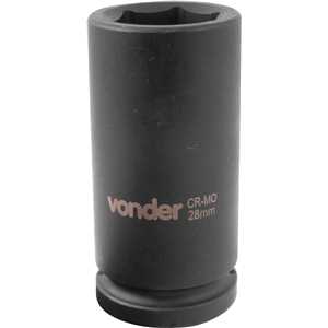 Soquete sextavado longo de impacto, 28 mm, encaixe de 3/4", VONDER