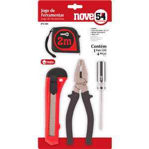 Jogo de ferramentas com 4 peças, JFN 040, NOVE54
