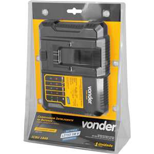 Carregador de bateria 18 V, linha intercambiável, inteligente, ICBV 1849, VONDER