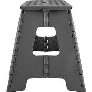 Banqueta plástica dobrável, cinza, altura 360 mm, VONDER