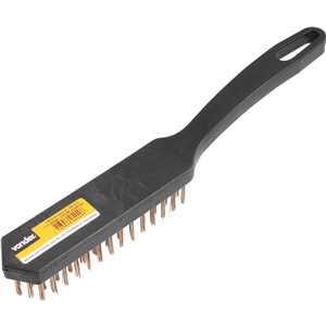 Escova manual com cerdas de aço, 5 fileiras, com cabo de plástico, VONDER