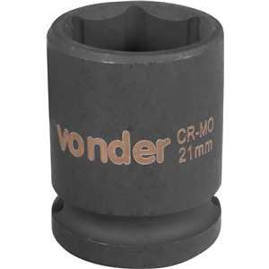 Soquete sextavado de impacto, encaixe de 1/2" x 21,0 mm, VONDER