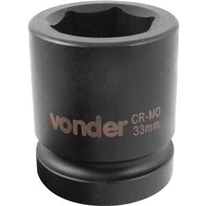 Soquete sextavado de impacto, encaixe de 1" x 33,0 mm, VONDER