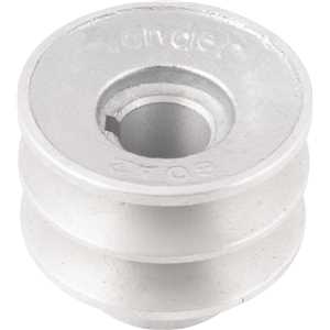 Polia de alumínio 2 canais, perfil A, 60 mm com furo de 3/4" - 19,1 mm, VONDER