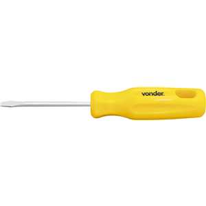 Chave de fenda 1/8" x 2", aço cromo vanádio, com ponta magnetizada, VONDER