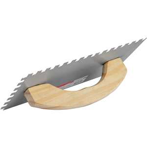 Desempenadeira de aço, dentada, 250 mm x 120 mm, NOVE54