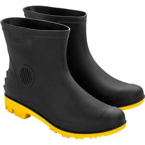 Bota de PVC preta e amarela, cano 3/4, sem forro, 35/36, VONDER