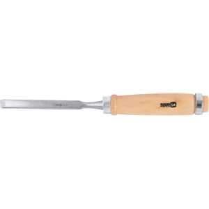 Formão chanfrado reto 3/8", com cabo de madeira, NOVE54